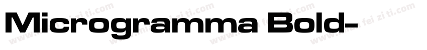 Microgramma Bold字体转换
